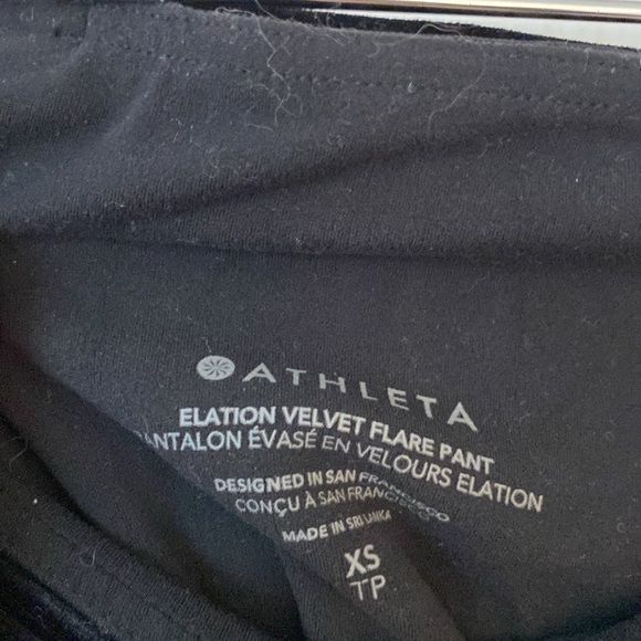 Athleta XS Elation Velvet Flare Pants in Black - Picture 5 of 10